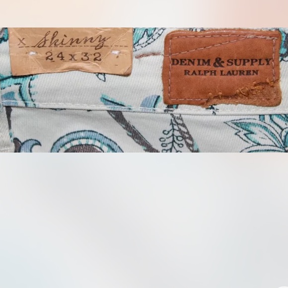 NWT Ralph Lauren Denim & Supply Skinny 24 X 32  Floral Summer Skinny Jeans - Picture 3 of 13